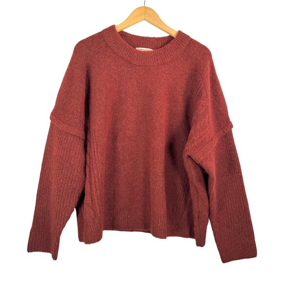 Madewell Sweaters - Madewell‎ Cable Havener Pullover Sweater hthr auburn sz XXL
